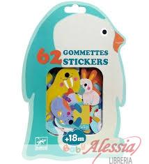 DJECO - 62 GOMMETTES STICKERS DJECO. ANIMALI DELLA BANCHISA