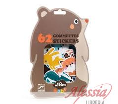 DJECO - 62 GOMMETTES STICKERS DJECO. ANIMALI DEL BOSCO