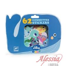 DJECO - 62 GOMMETTES STICKERS DJECO. ANIMALI DEL MARE