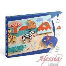 DJECO - PUZZLE IN LEGNO DJECO. ANIMALI DELLA  SAVANA