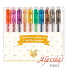 DJECO - 10 MINI STILO IN GEL COLORI CLASSICI. DJECO