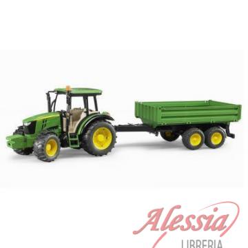 BRUDER - TRATTORE JOHN DEERE CON RIMORCHIO - BRUDER 02108