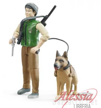 BRUDER - GUARDIA FORESTALE CON CANE ED EQUIPAGGIAMENTO BRUDER