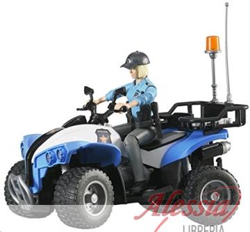 BRUDER - QUAD POLIZIA BRUDER CON POLIZIOTTA E ACCESSORI - BRUDER 63010