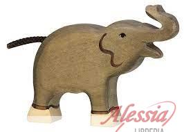 HOLZTIGER - ELEFANTE PICCOLO PROBOSCIDE IN LEGNO HOLZTIGER
